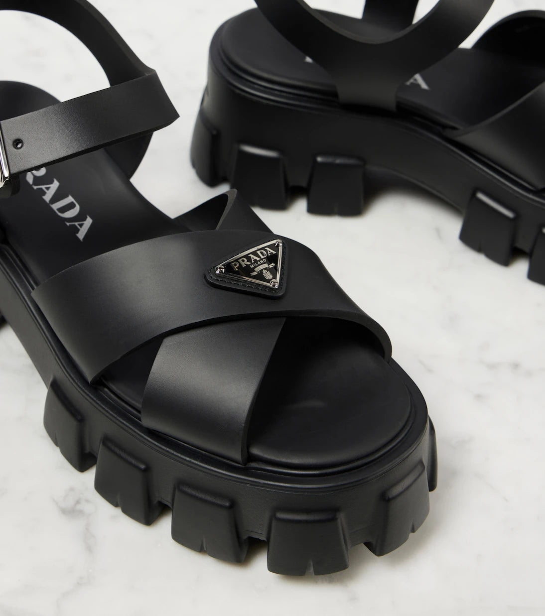 Prada - Monolith platform sandals
