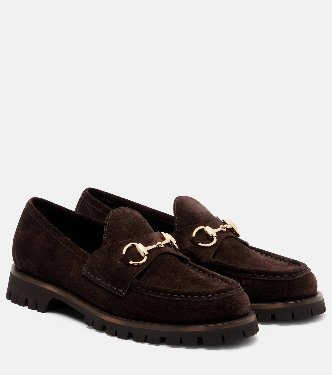 Gucci - Sylke Horsebit suede loafers