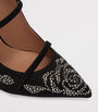 Malone Souliers Black Satin Embellished Maureen Mules 100