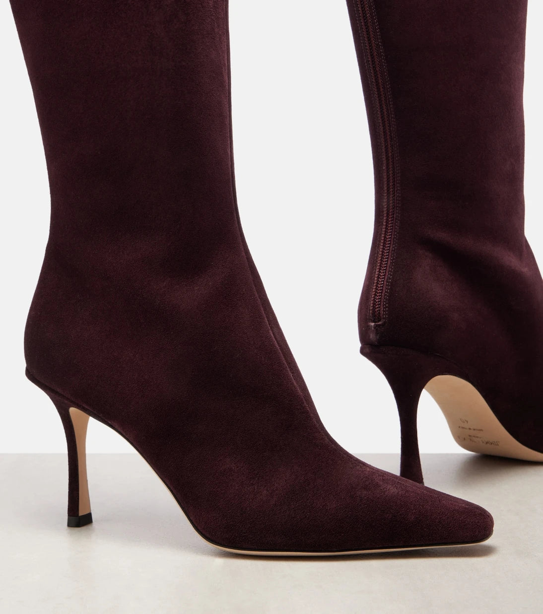 Jimmy Choo - Agathe 85 suede knee-high boots