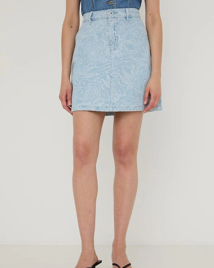 Medicine denim trapez etek