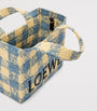 LOEWE Beige x Paula's Ibiza Small Gingham Font Tote Bag