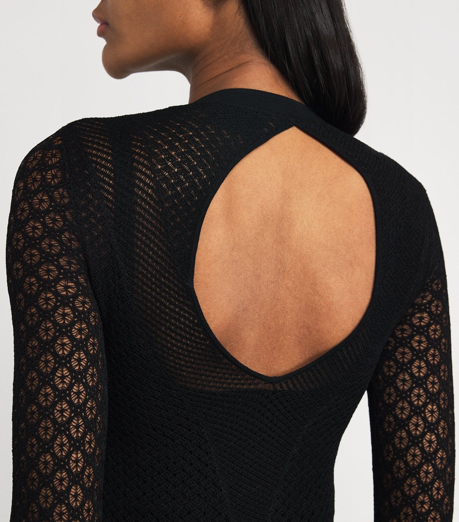 Black Knitted Florie Maxi Dress