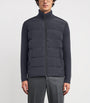 Grey Down Wool-Blend Hybrid Puffer Jacket