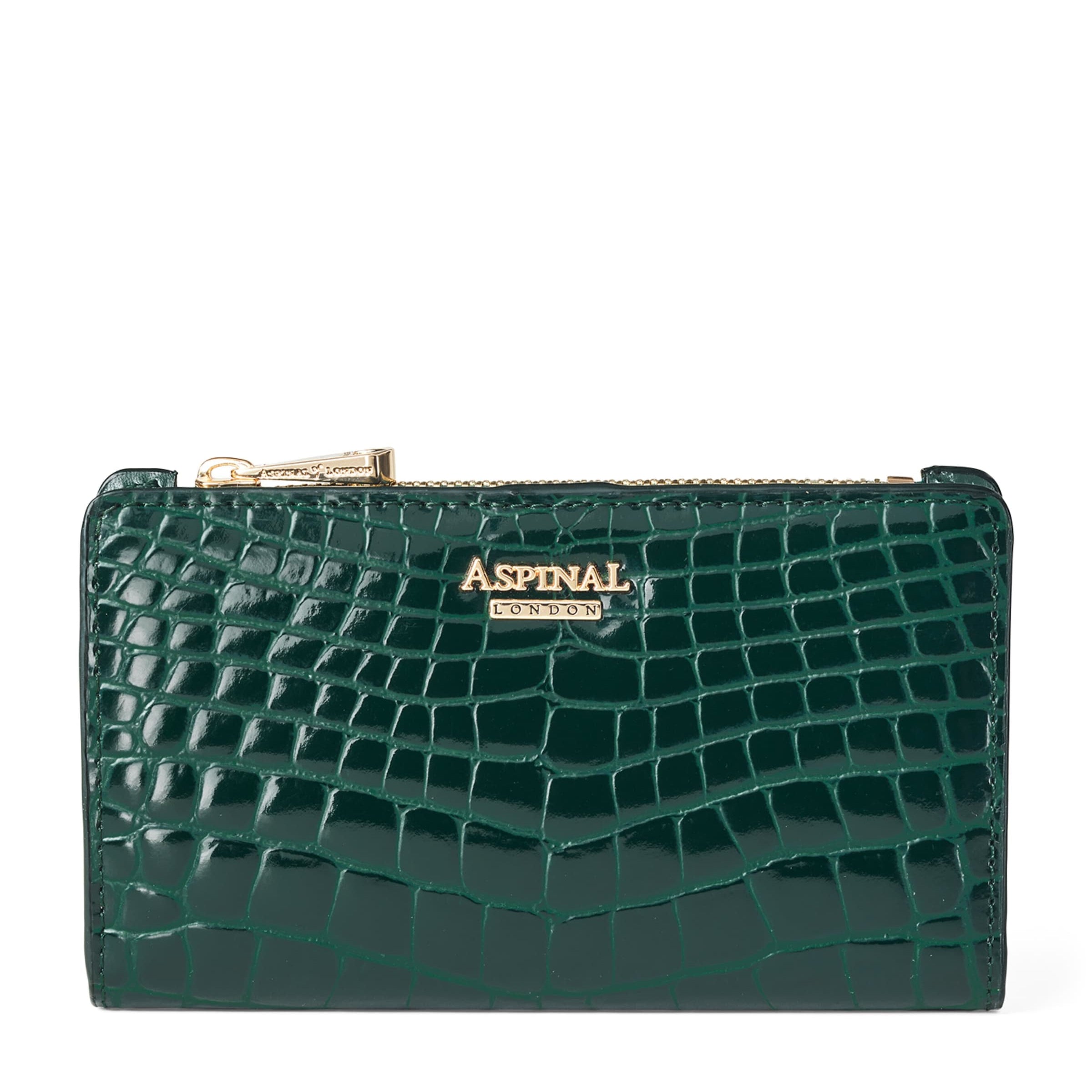 Aspinal Of London Green Small Mayfair Purse