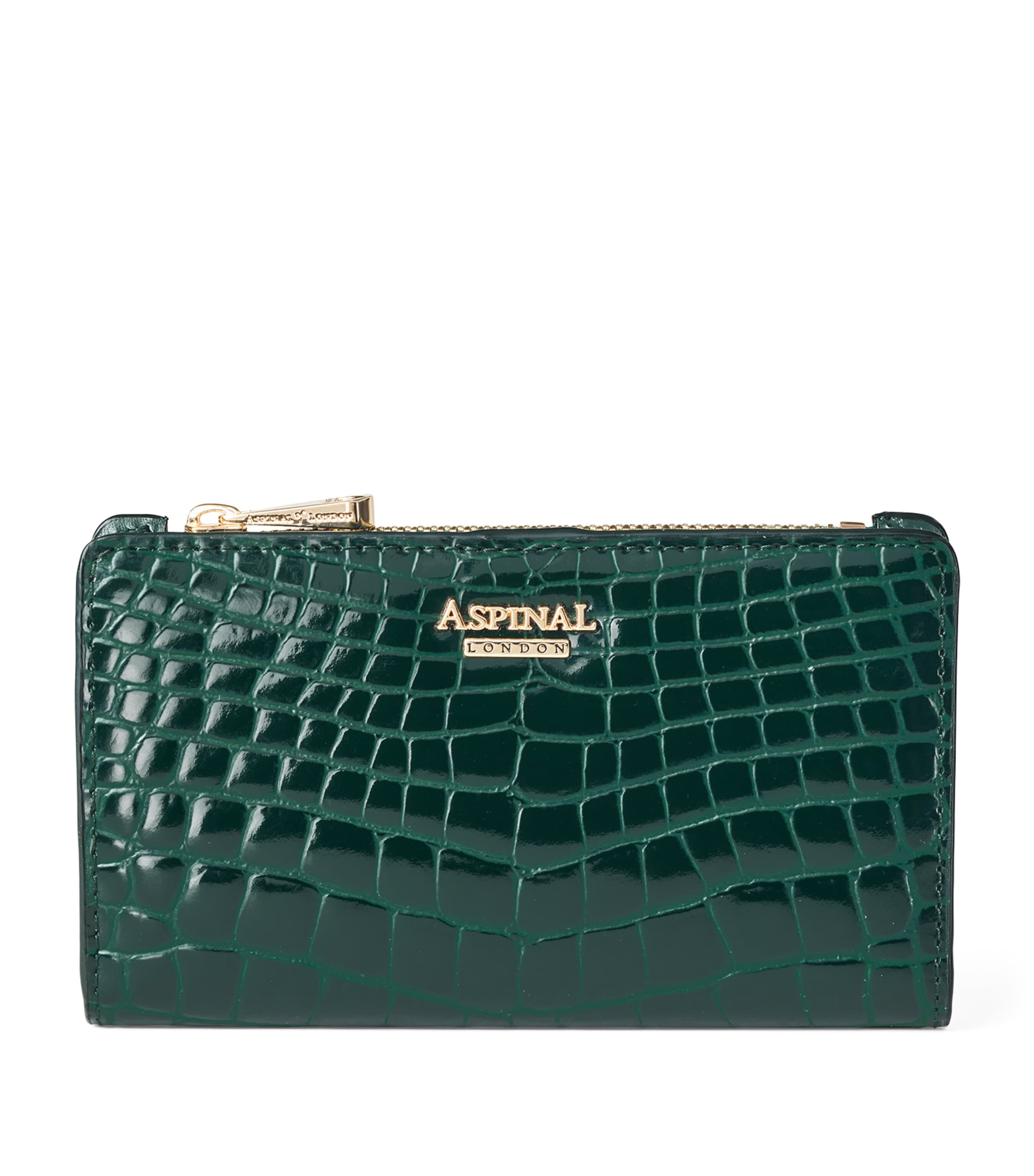 Aspinal Of London Green Small Mayfair Purse