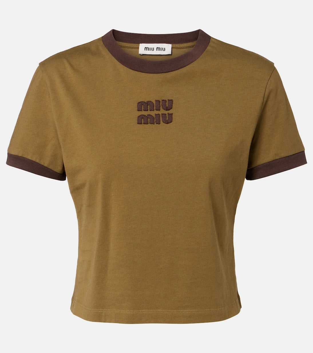 Miu Miu - Logo cotton jersey T-shirt