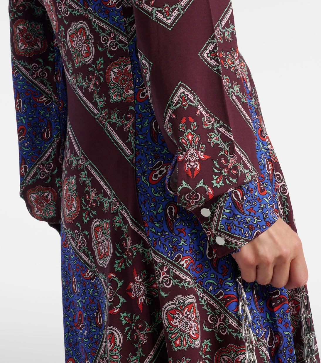 Rabanne - Asymmetric paisley printed midi dress
