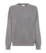 Brunello Cucinelli Grey Cotton-Blend Sparkling Vanisé Sweater