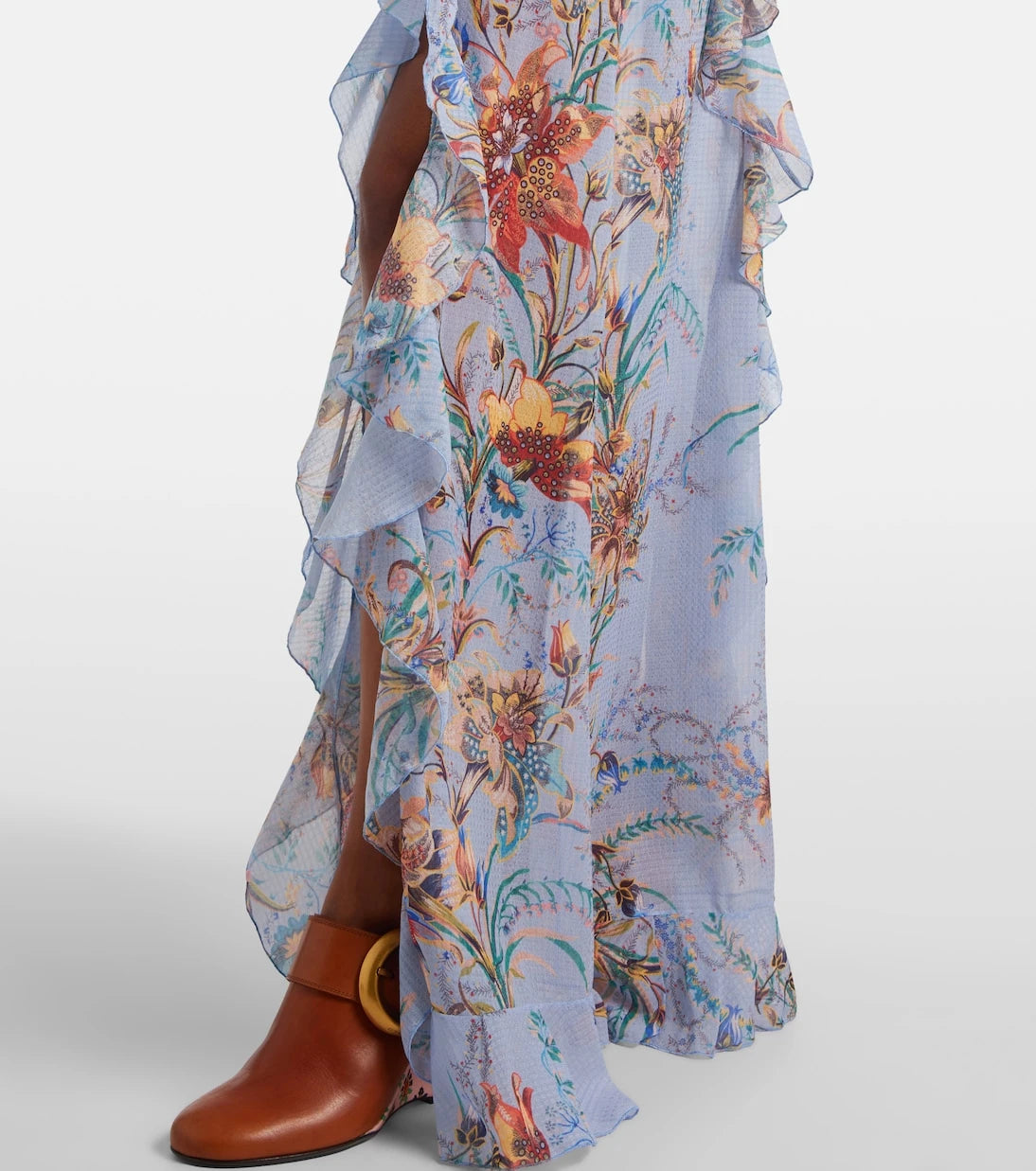 Etro - Printed ruffled maxi dress