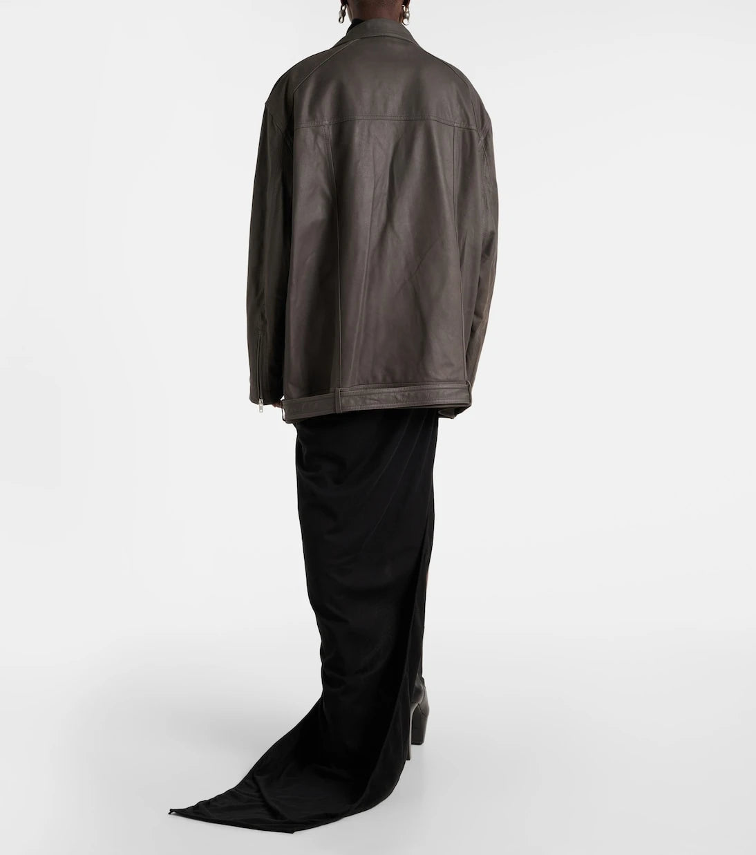 Rick Owens - Oversized leather jacket