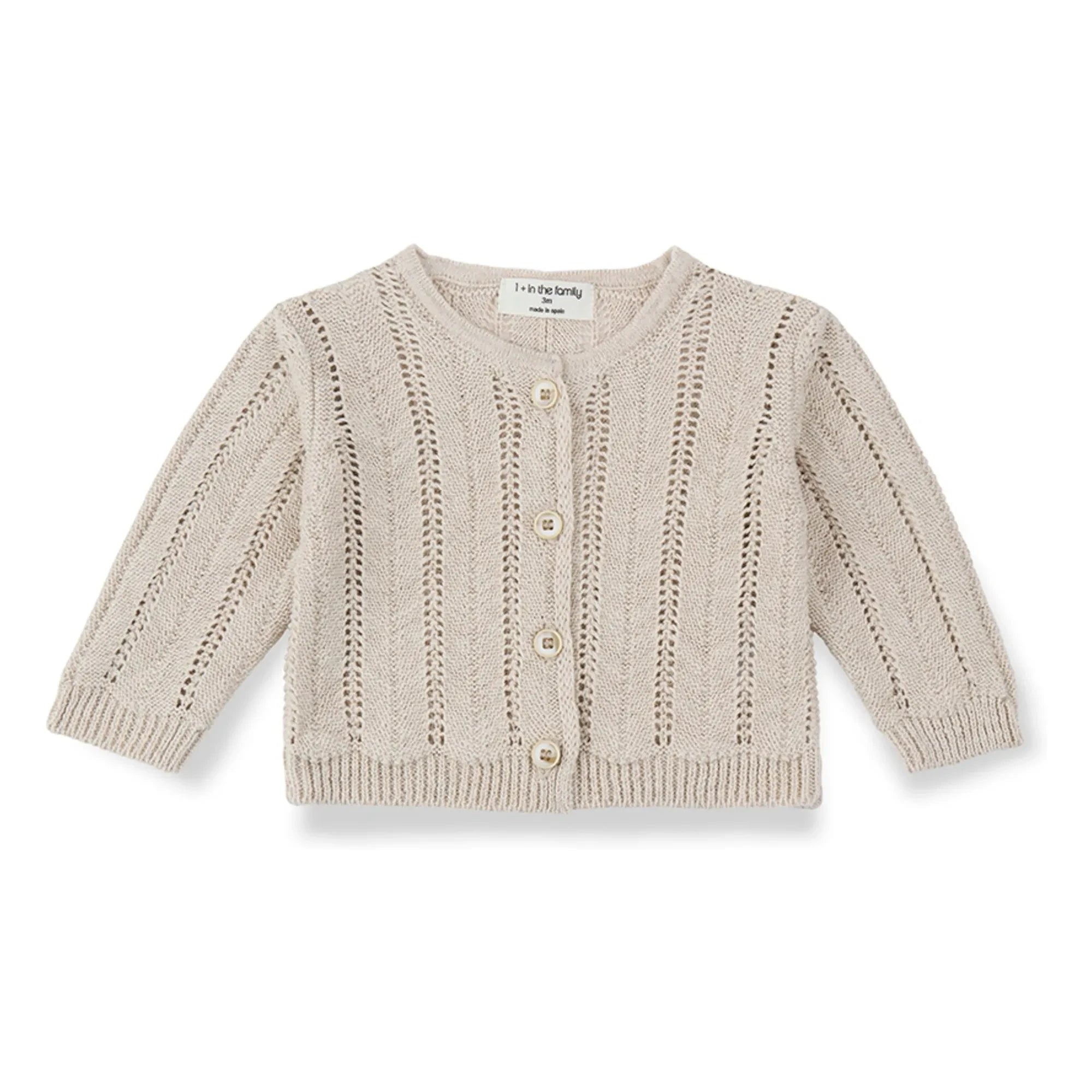 1+ in the family - Cardigan Xelida Linen | Beige