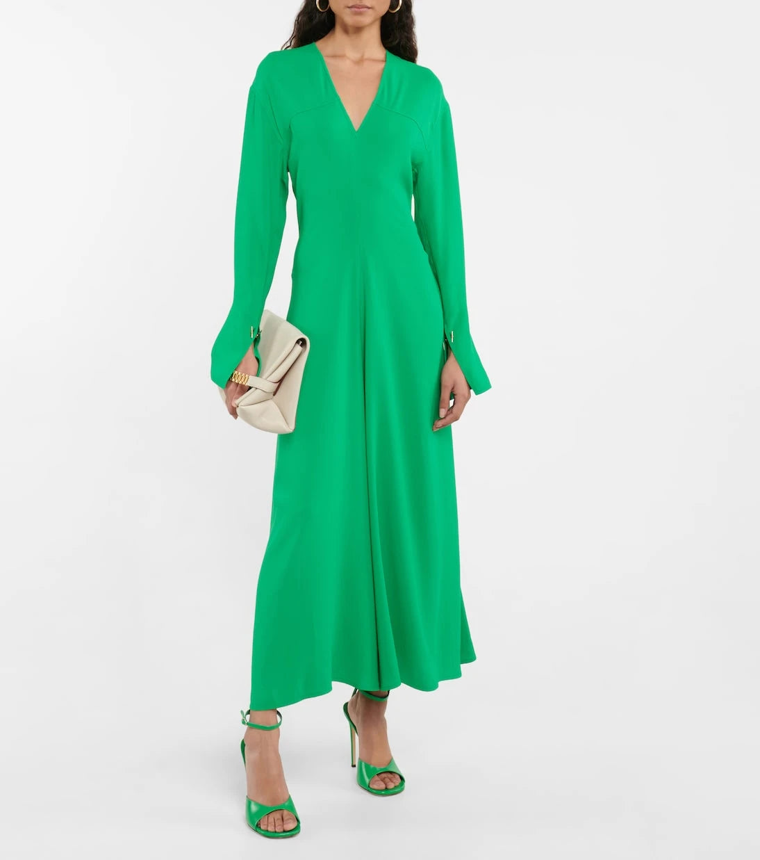Victoria Beckham - V-neck crêpe midi dress