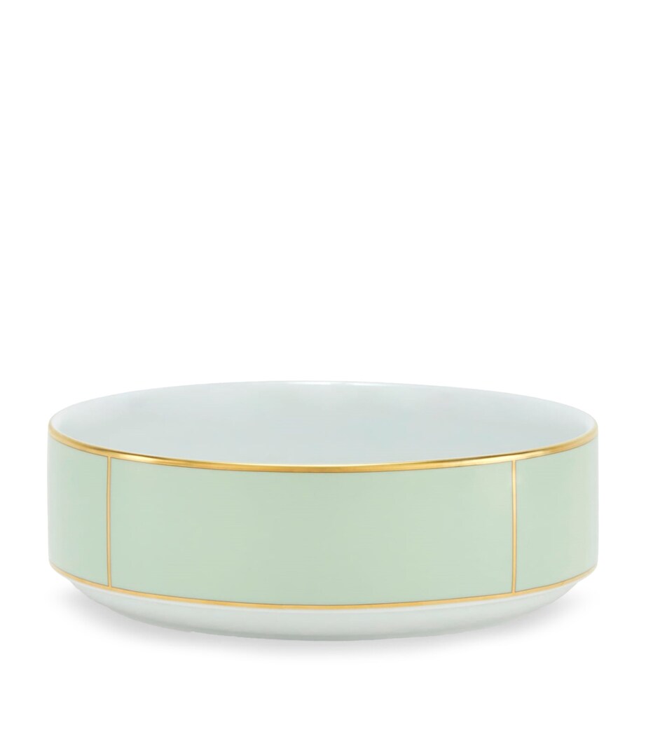 GINORI 1735 Porcelain Colonna Diva Verde Salad Bowl (24cm)