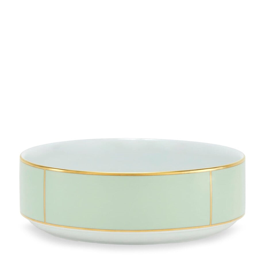 GINORI 1735 Porcelain Colonna Diva Verde Salad Bowl (24cm)
