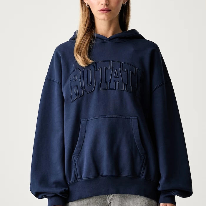 Pamuklu Kadın Kapüşonlu Sweatshirt