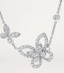 White Gold and Diamond Butterfly Necklace