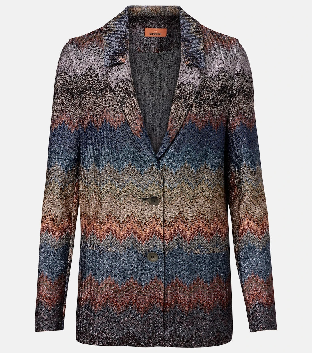 Missoni - بليزر لاميه بنقشة متعرجة