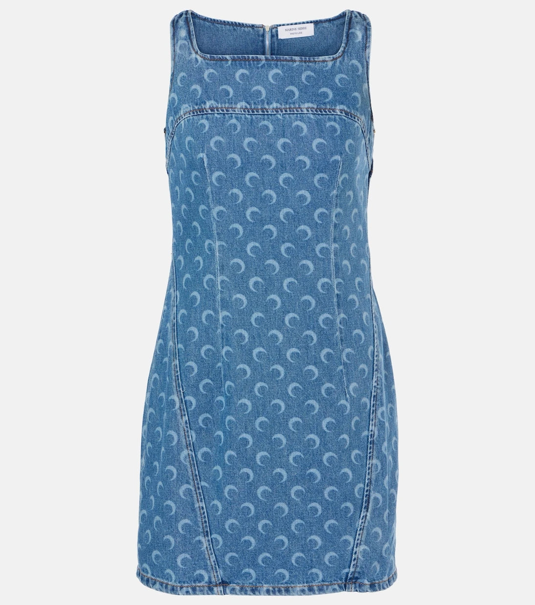Marine Serre - All Over Moon denim minidress