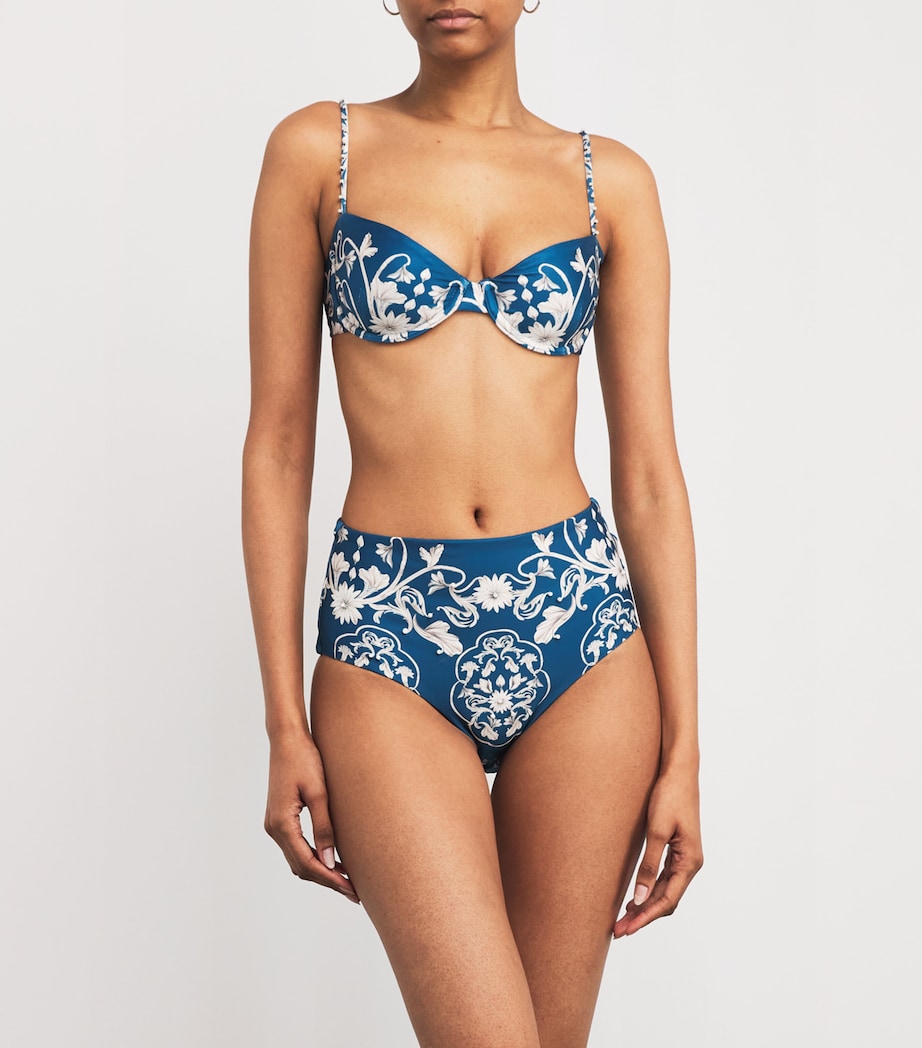 Blue Magenta Bikini Bottoms