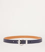 Navy Leather Pebble Belt