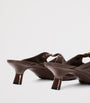 LOEWE Brown Lambskin Pebble Soft Heeled Mules 45