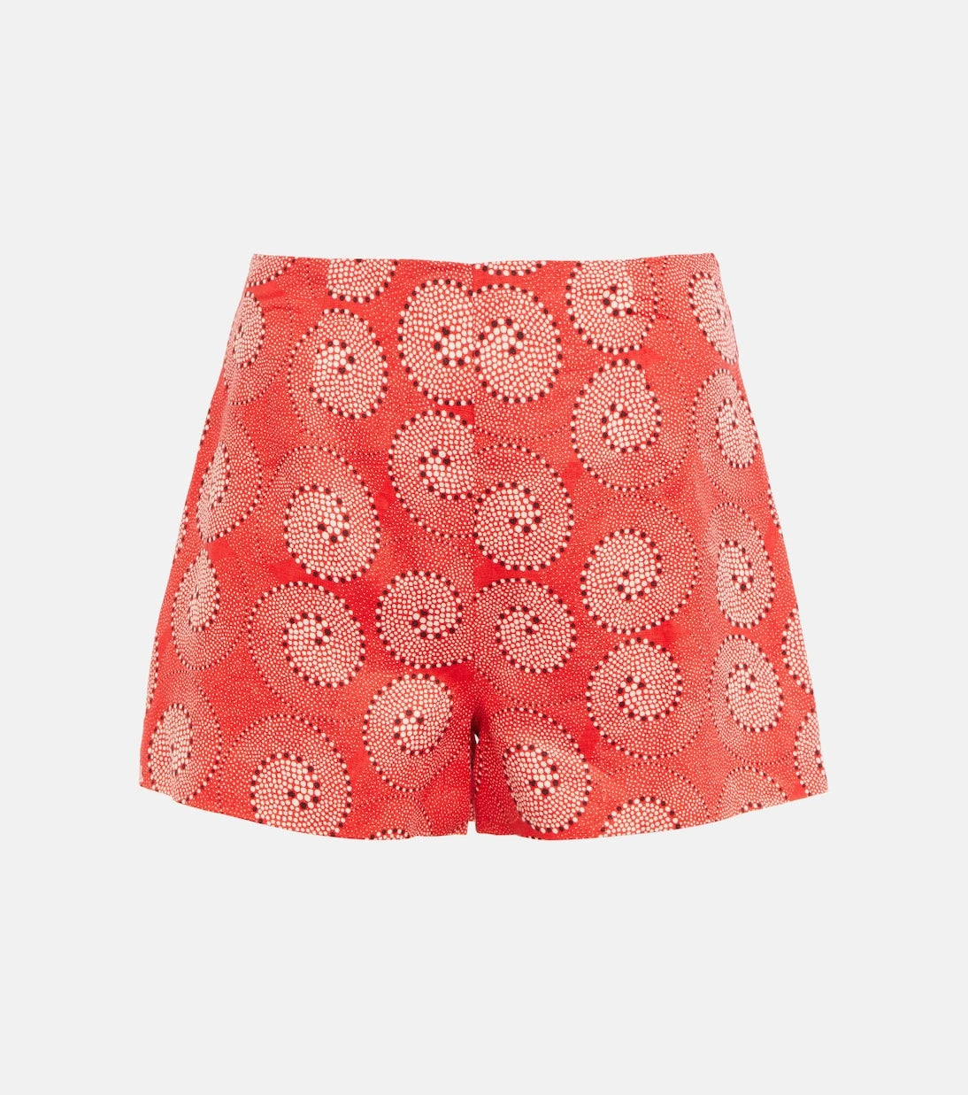 Staud - Oscar printed linen shorts