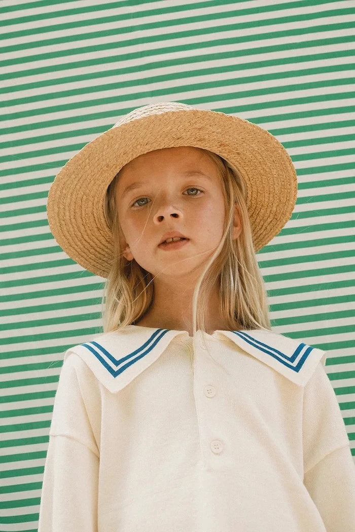 Детски памучен пуловер Tinycottons SAILOR TINY CARDIGAN