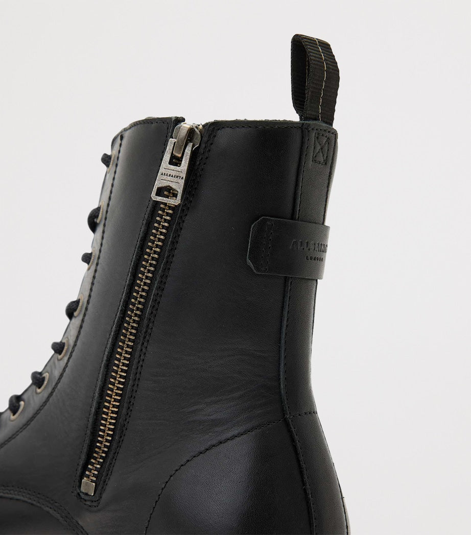 Leather Skiff Military Boots
