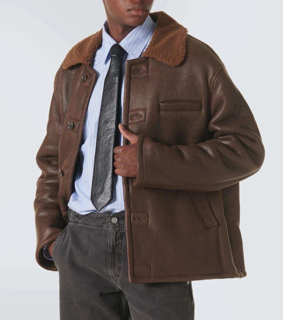 Our Legacy - Faux leather tie