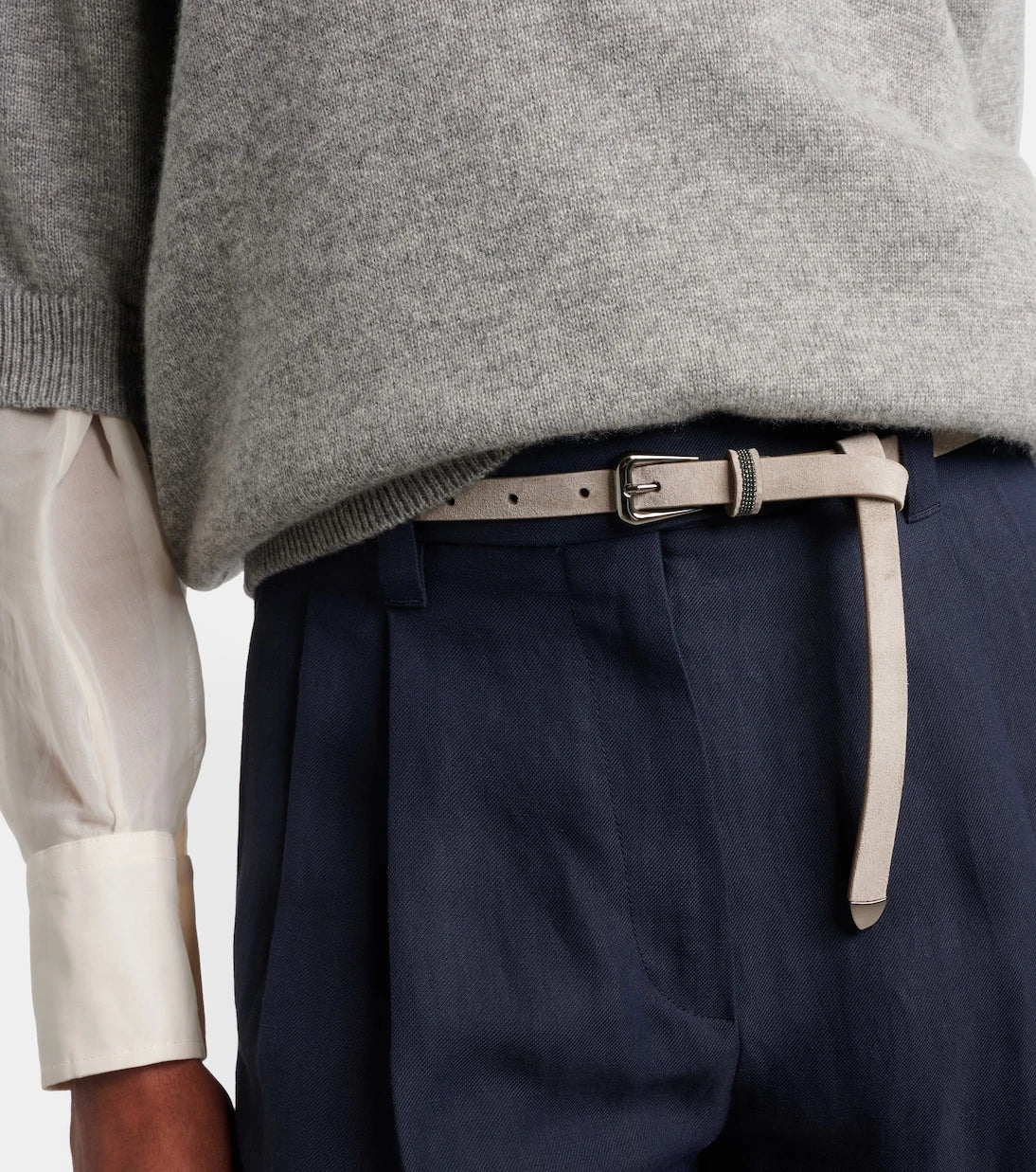 Brunello Cucinelli - Monili suede belt