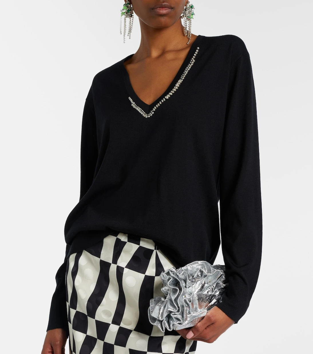 Dries Van Noten - Embellished wool sweater