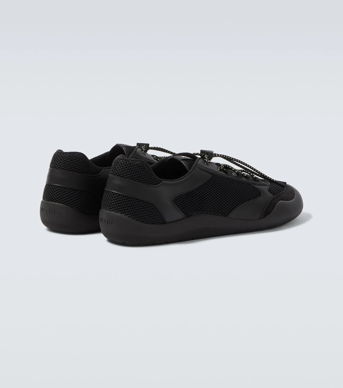 Prada - Speedrock leather-trimmed sneakers