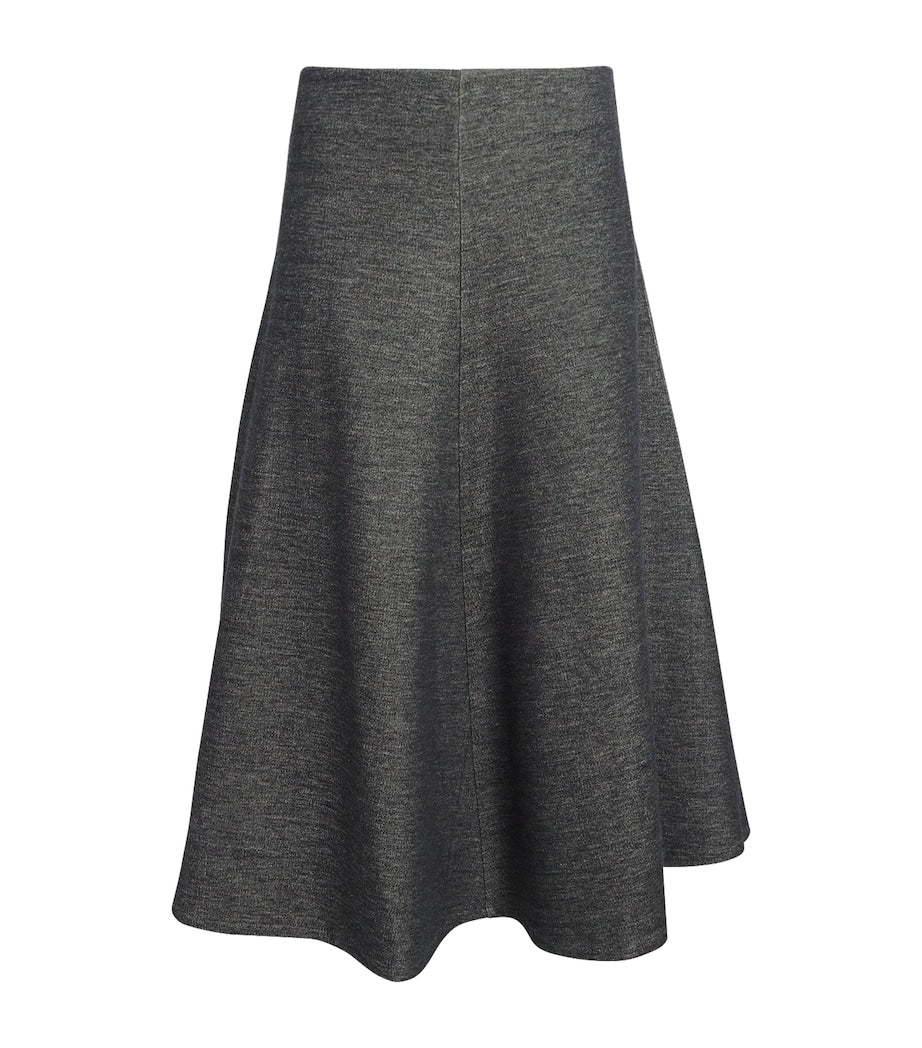 MAX&Co. Grey Jersey Flared Midi Skirt