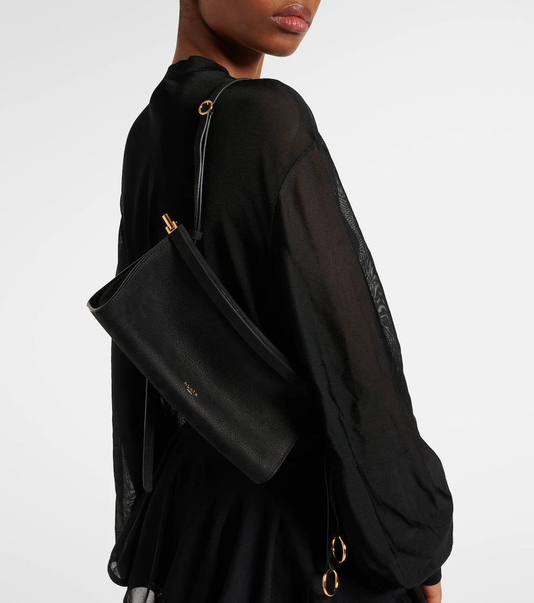 Alaïa - حقيبة كتف Le Click East West الصغيرة