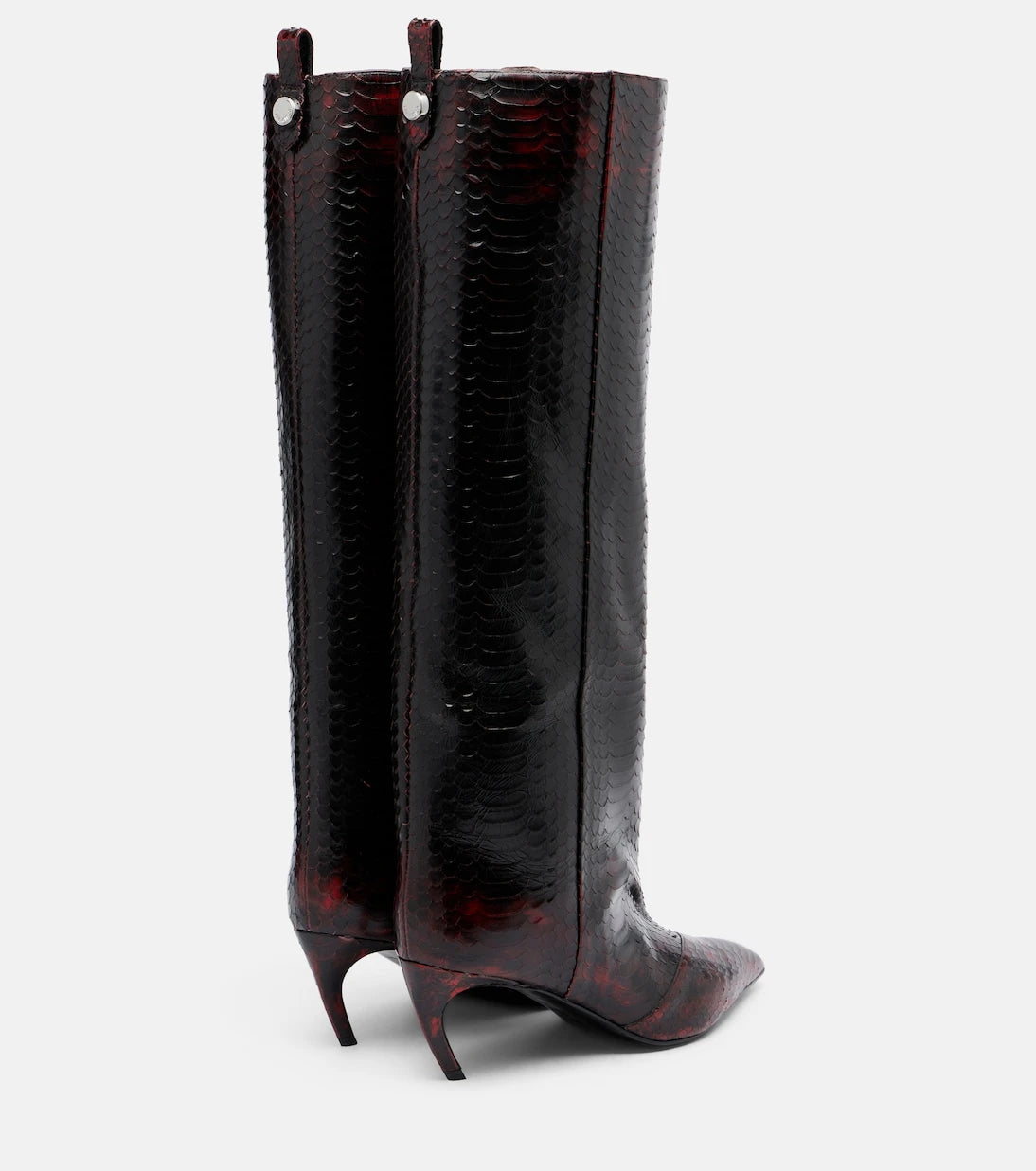 The Attico - Lea snake-effect leather knee-high boots