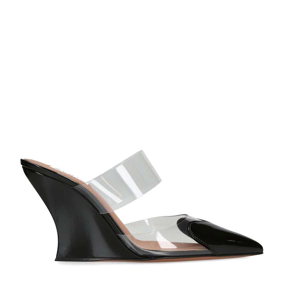 Alaïa Patent Coeur Mules 90