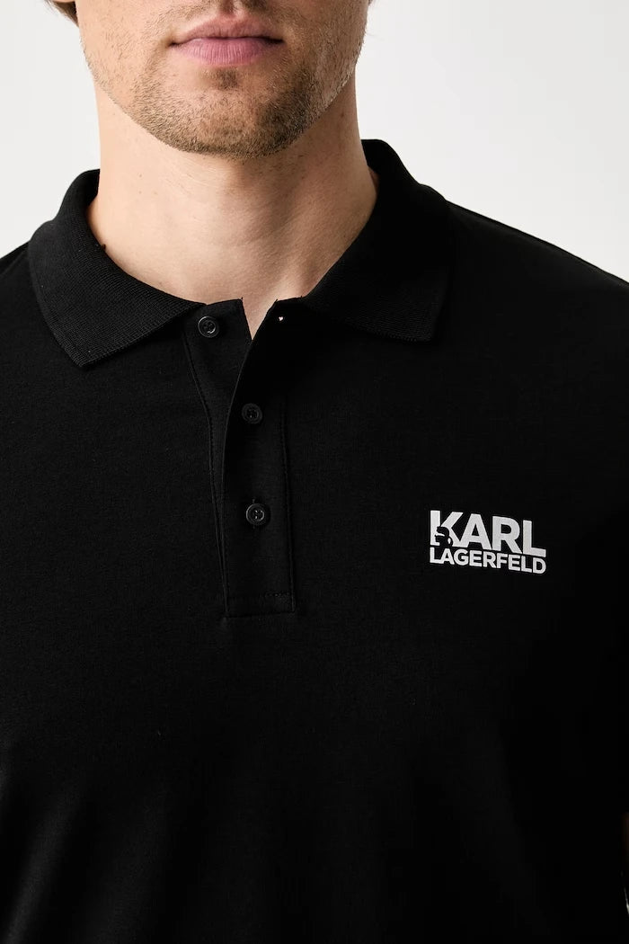 Karl Lagerfeld erkek pamuk elastan yakalı tişört