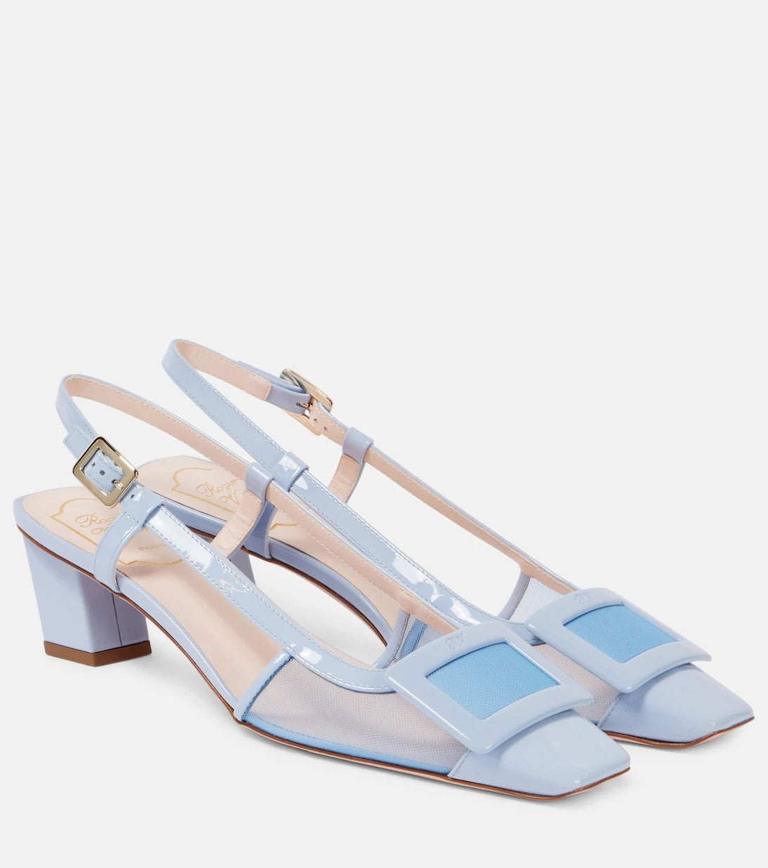 Roger Vivier - Belle Vivier 45 leather slingback pumps