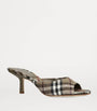 Burberry Multi Stretch-Linen Check Mews Mules 65