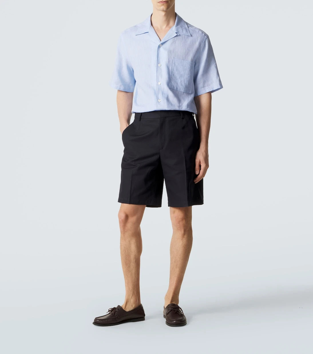 Zegna - Cotton and linen Bermuda shorts