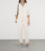 Burberry White Cashmere-Blend Zip-Up Hoodie
