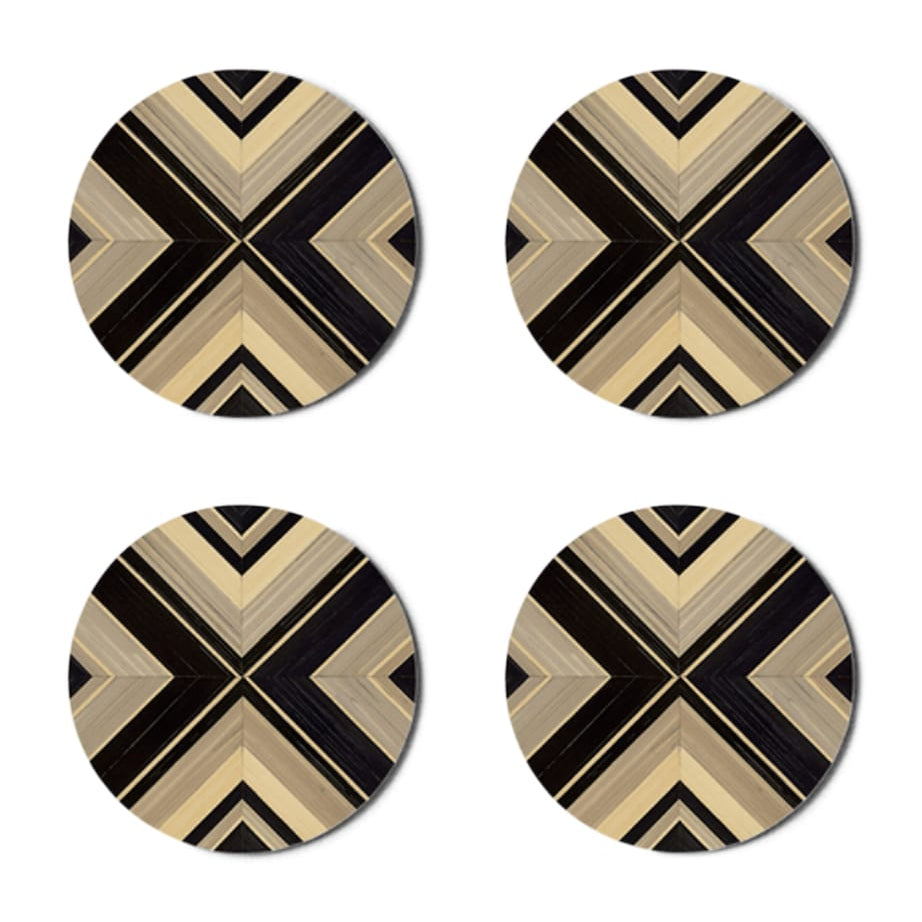 Hestia Set of 4 Geometrique Round Coasters