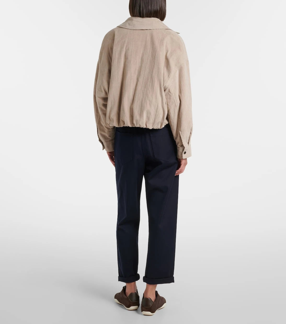Brunello Cucinelli - Monili cotton-blend straight pants