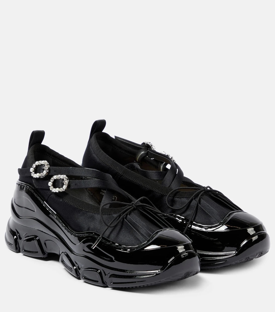 Simone Rocha - Crystal-embellished satin flats