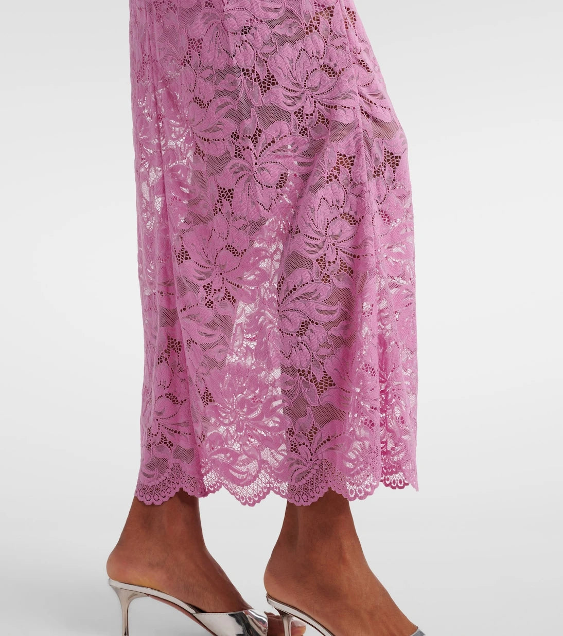 Rabanne - Off-shoulder lace midi dress