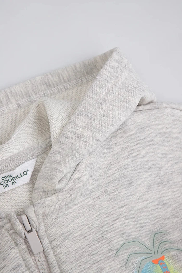 Pamuklu çocuk kapüşonlu sweatshirt Coccodrillo