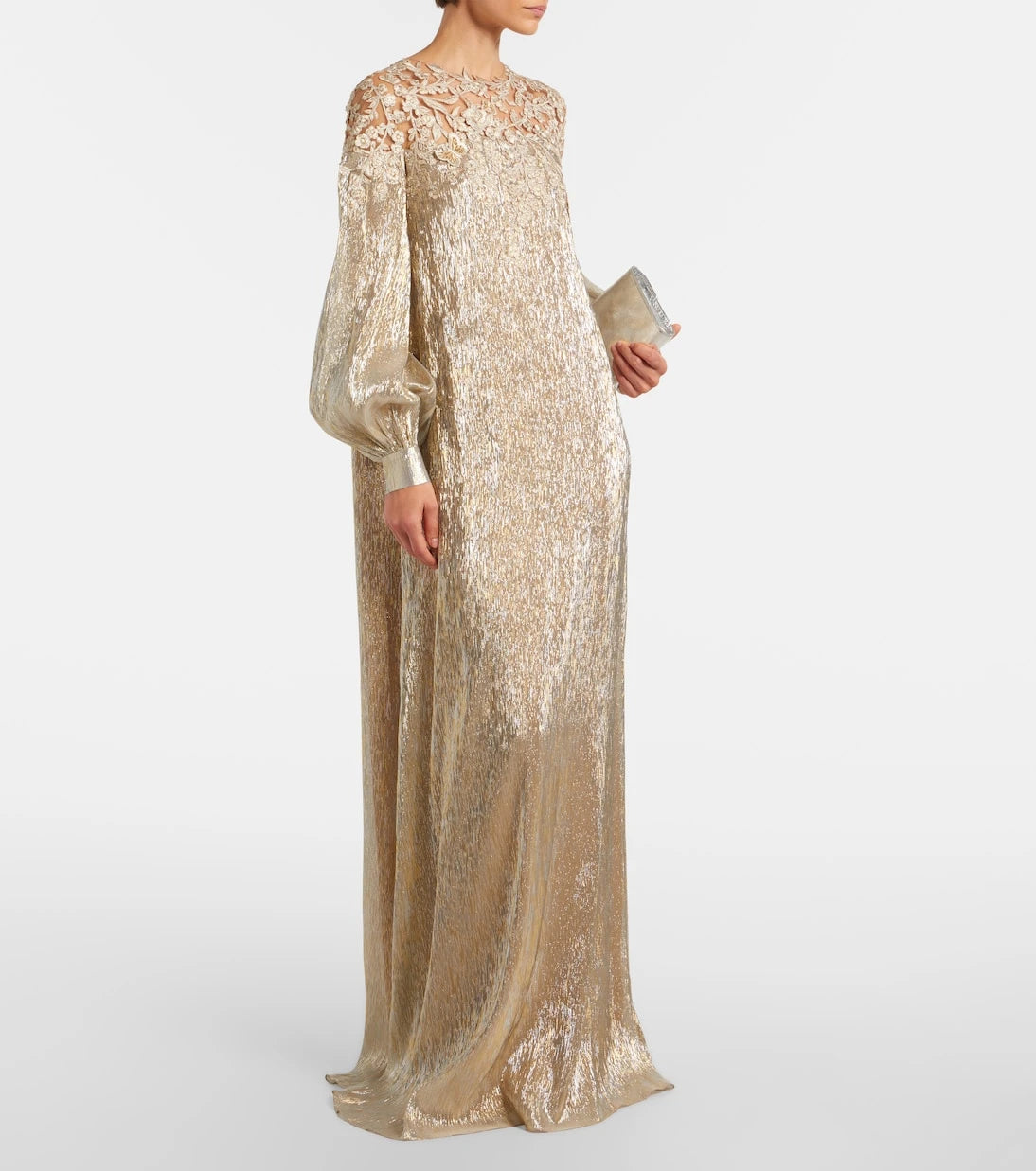 Oscar de la Renta - Embellished silk-blend gown