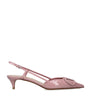 Valentino Garavani Pink VLOGO Slingback Pumps 40
