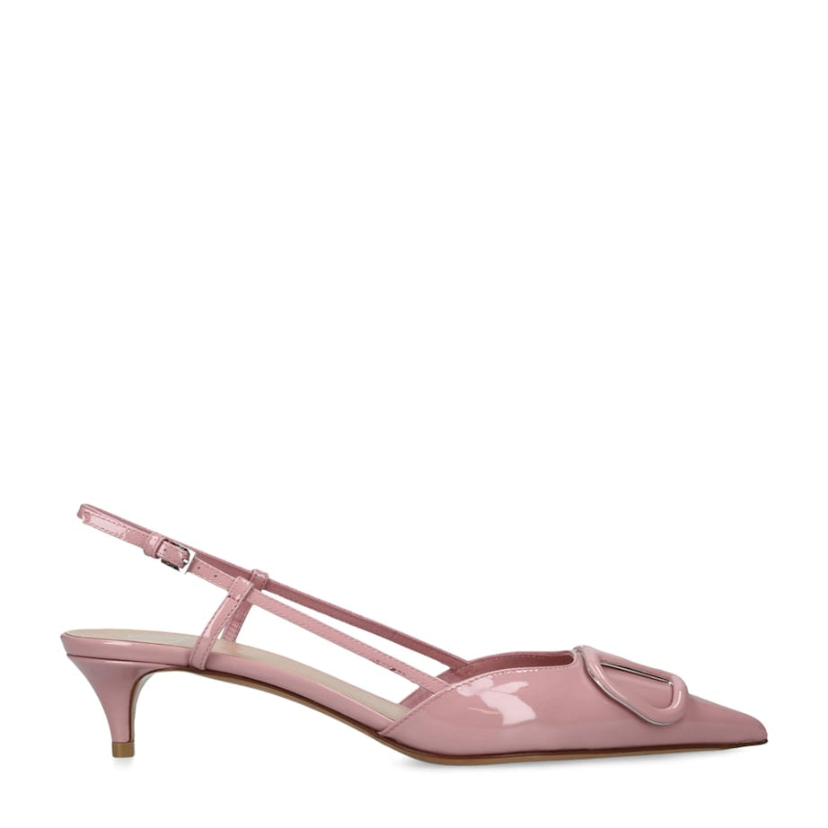 Valentino Garavani Pink VLOGO Slingback Pumps 40